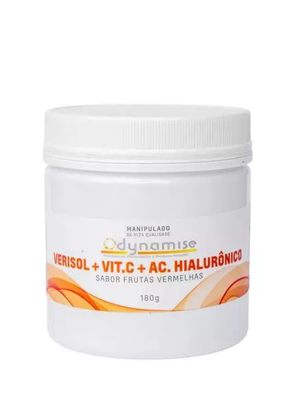 Colágeno Verisol com vitamina c e Ác hialuronico 180g - Sabor Frutas Silvestres