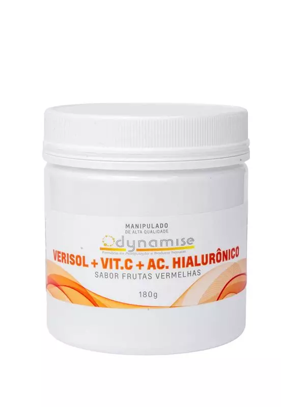 Colágeno Verisol com vitamina c e Ác hialuronico 180g - Sabor Frutas Silvestres
