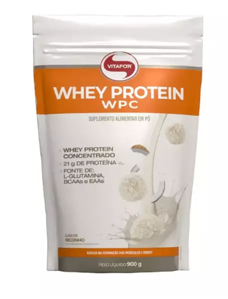 Whey Protein WPC -Pouch 900g Beijinho - Vitafor