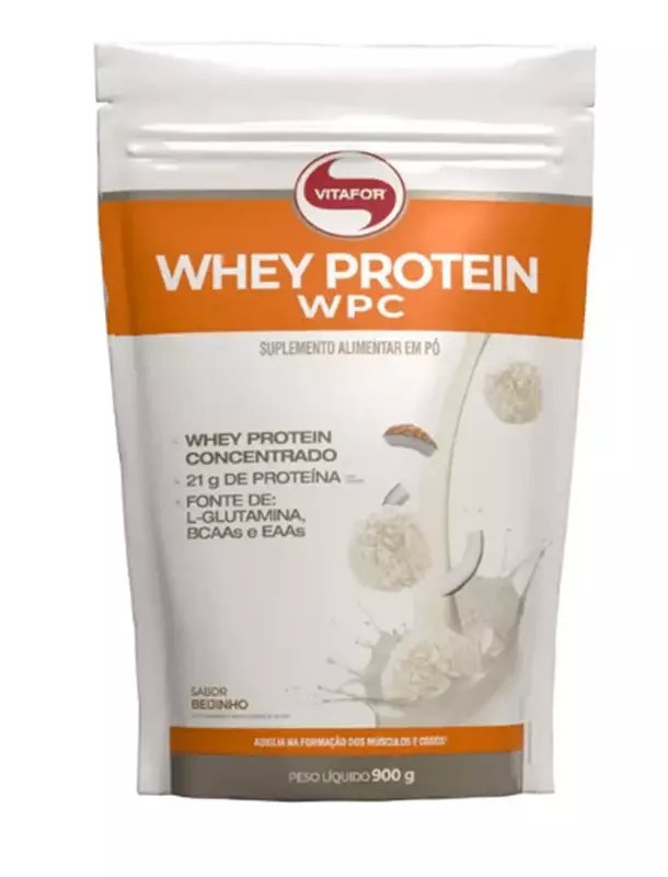 Whey Protein WPC -Pouch 900g Beijinho - Vitafor