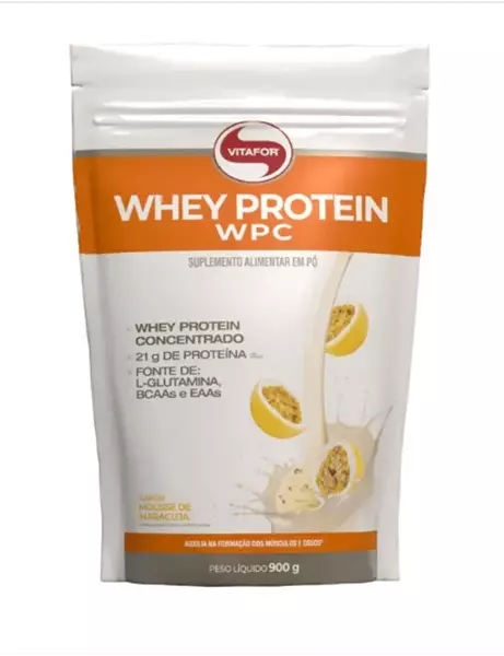Whey Protein WPC - Pouch 900g Maracujá - Vitafor