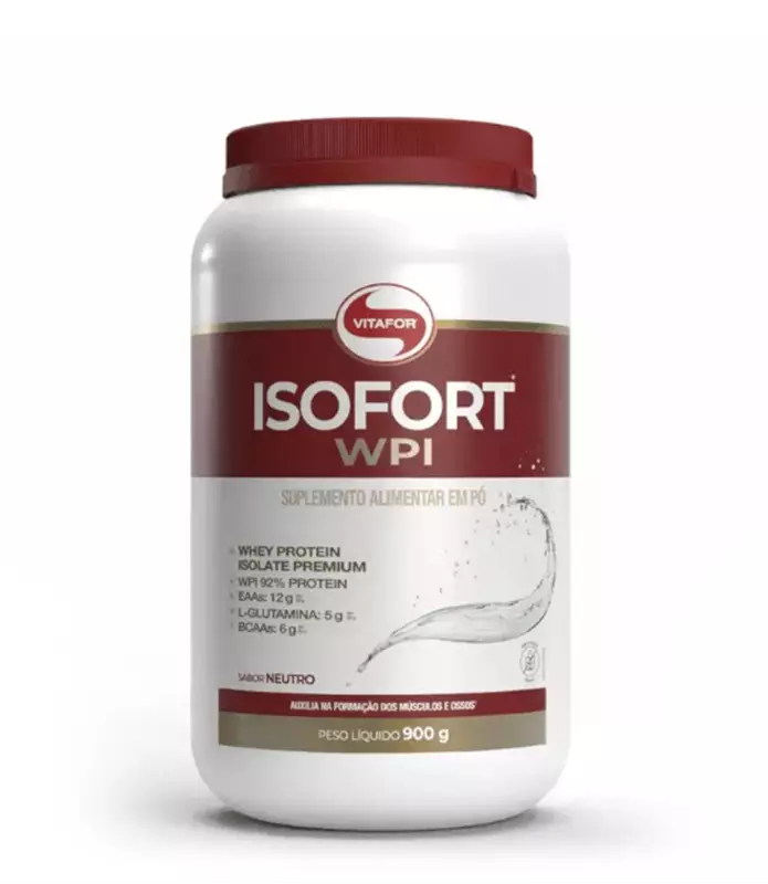 Whey Protein Isolado - Isofort - 900g neutro - Vitafor